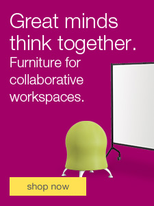 Great minds think together. Furniture for collaborative workspaces.