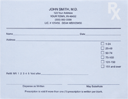 State Regulated Rx Blanks