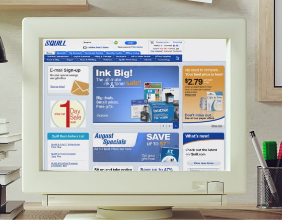 Quill.com first website picture