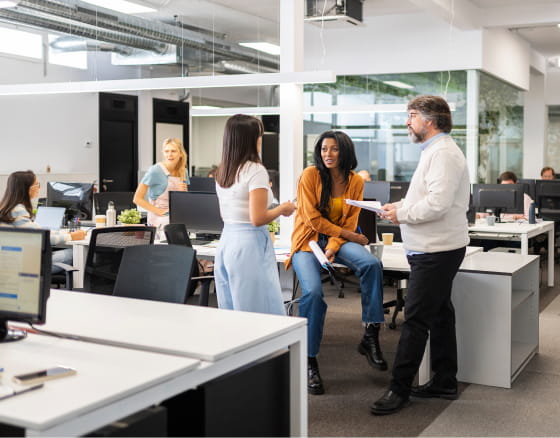Quill team members in the office