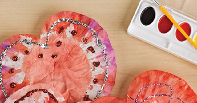 Coffee Filter Heart Tutorial