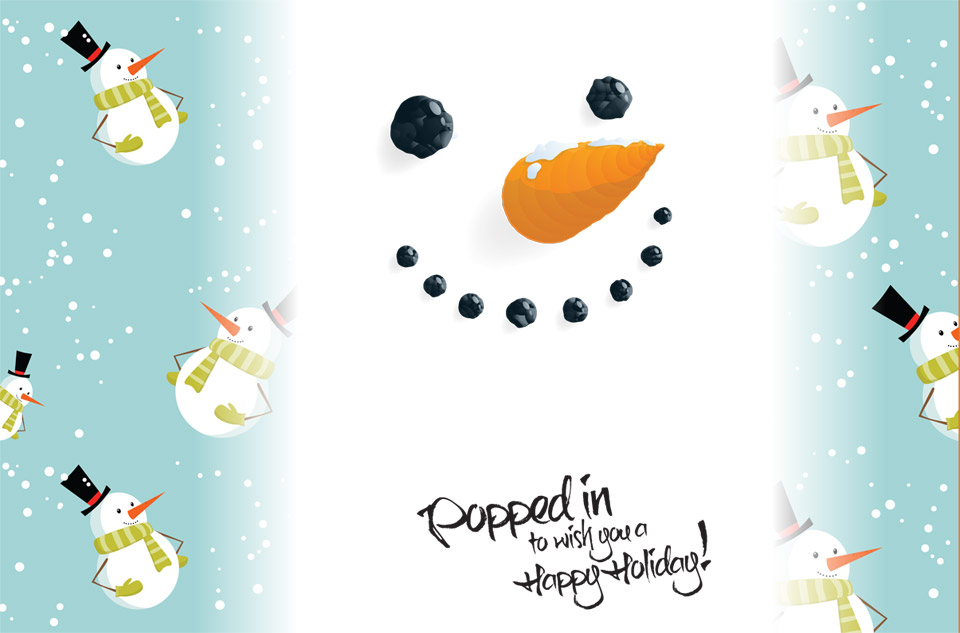 Snowman Popcorn Wrap
