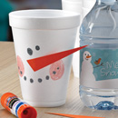 Snowman Party Cup Tutorial