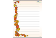 Color fall-themed handwriting paper for your classroom!