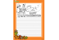 Thanksgiving-themed handwriting paper for your classroom!