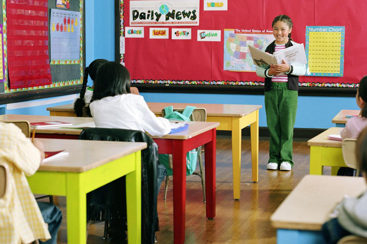 Classroom with children at desks