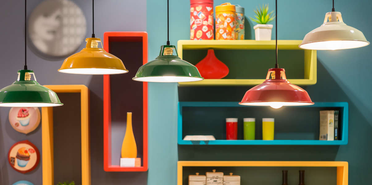 Vintage style tin lantern lamps
