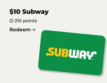Image of Subway card