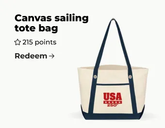 Image of canvas sailing tote bag