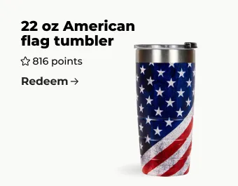 Image of American flag tumbler