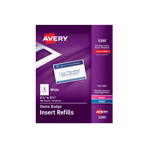 Name badge inserts