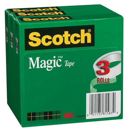 Scotch® Double Sided Tape 665-2P12-36, 1/2 in x 1296 in 2 pk