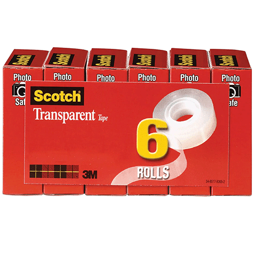 Scotch 550 Transparent Tape, 15 mm x 33 m, Pack of 10 Rolls