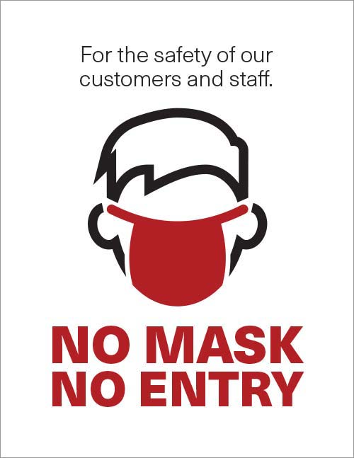 Covid/Coronavirus Wear a Face Mask A4 Label Sign, COVWMA4