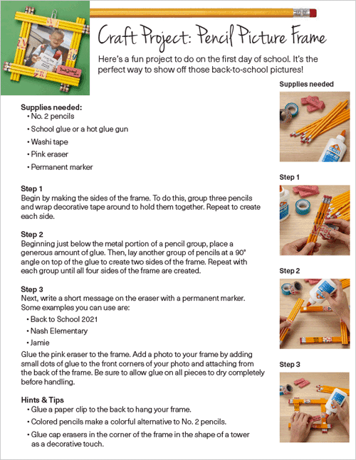 Pencil frame how-to
