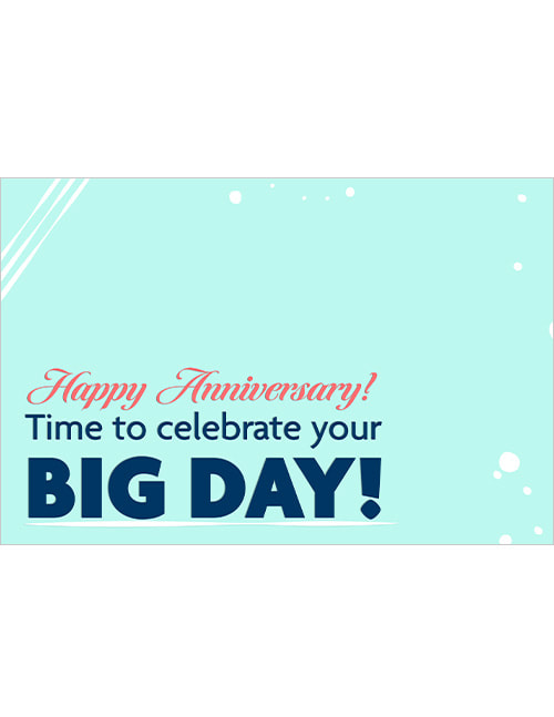 Anniversary blue design