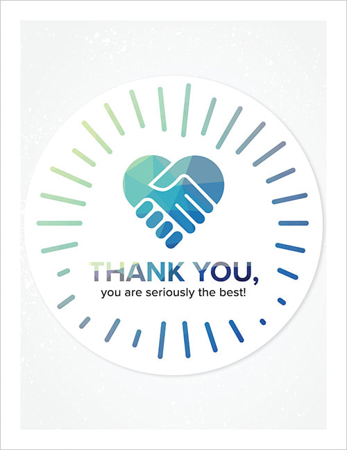 Co-worker Appreciation heart handshake