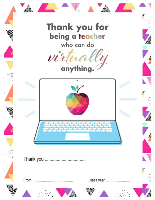Teacher Appreciation gift card