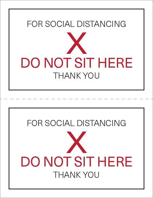 Seat savers 2-up