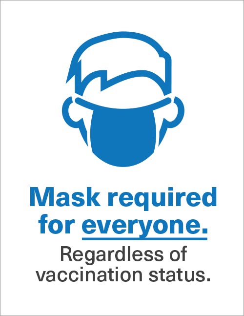 Covid/Coronavirus Wear a Face Mask A4 Label Sign, COVWMA4