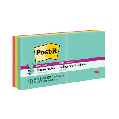 Post-it 4pk 3 X 3 Super Sticky Full Adhesive Notes 30 Sheets/pad