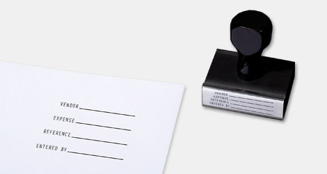 Invoice Self Inking Rubber Stamp Office Stationary Custom Shiny Stamp