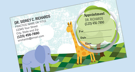 Peel-Off Sticker Appointment Cards
