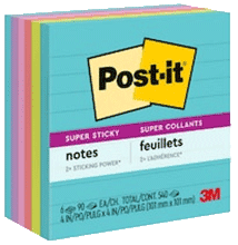 Post-it Super Sticky Note Standard Pack, Energy Boost