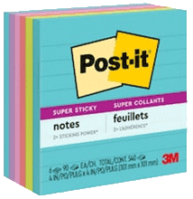 Post-it Extreme Notes, 3 x 3, Orange, Green, Yellow, Mint, 32