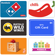 Image of Gift cards collage