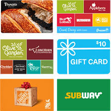Image of gift cards collage