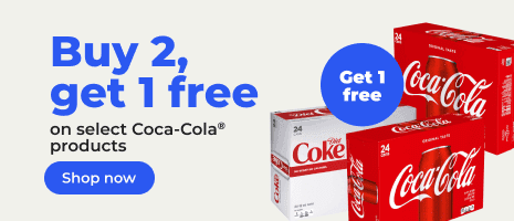 Buy 2, get 1 free on select Coca-Cola® products