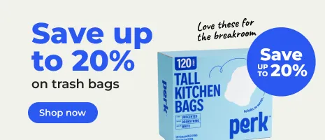 Save up to 20% on trash bags