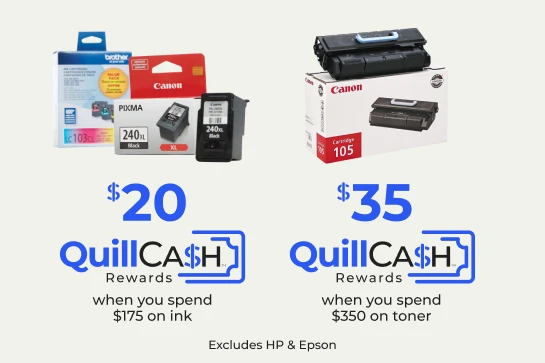 image of Earn QuillCASH Rewards on Ink & Toner