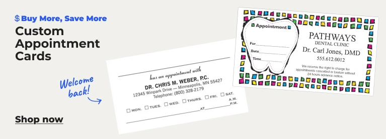 Shop now: Custom appointment cards