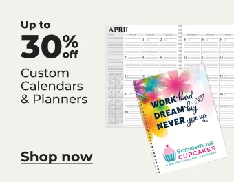 Up to 30% off custom calendars & planners