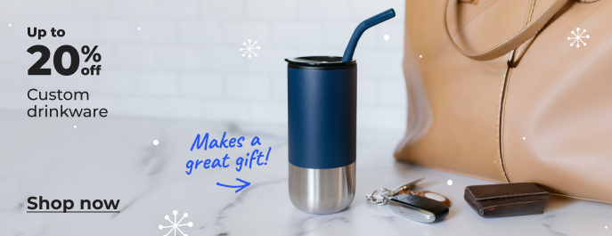 Add your logo, drinkware