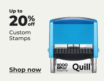 Up to 20% off custom stamps
