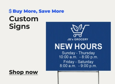 Shop now: Custom signs