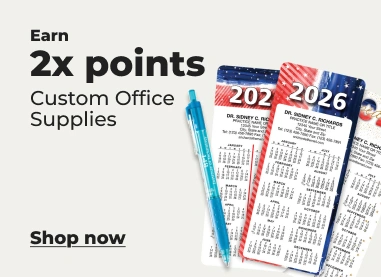 Shop now: 2x points custom office supplies