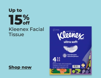 Shop now: Up to 15% off Kleenex facial tissue
