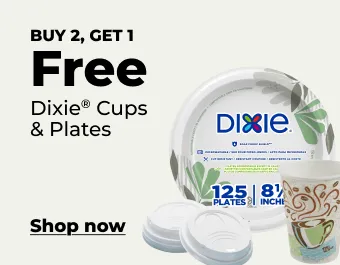 Buy 2, get 1 free Dixies cups & plates