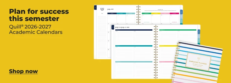 Shop now: Quill 2026-27 Academic calendars