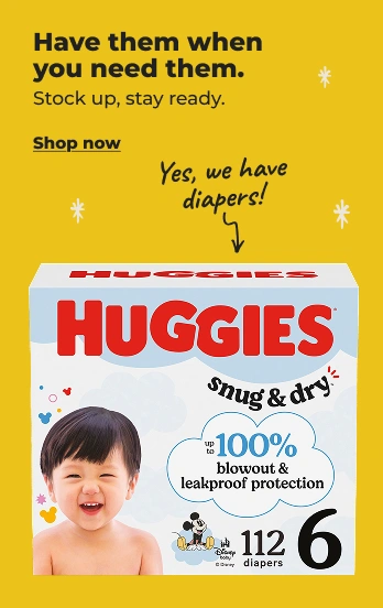 shop now: Huggies diapers
