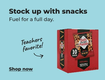 Shop now: stock up with snacks