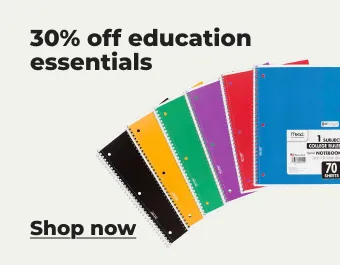 Image of education essentials folders 30% off