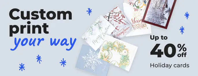 Up to 40% off holiday cards
