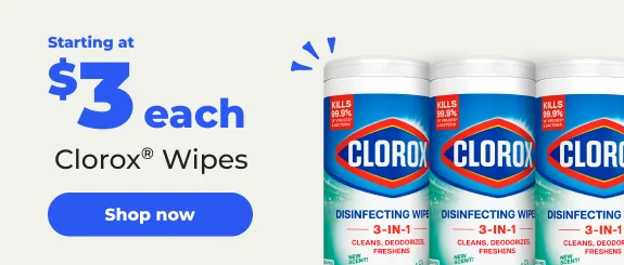 Shop now: Clorox wipes starting at $3