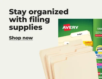 Shop now:Stay organized with filing supplies
