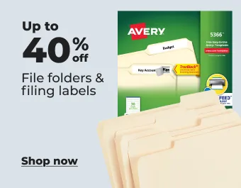 Up to 40% file folders